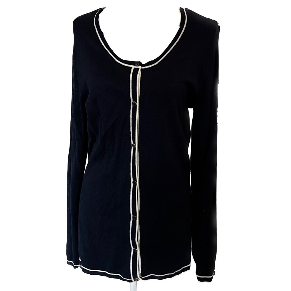 White and Blue Cardigan/ Light Sweater